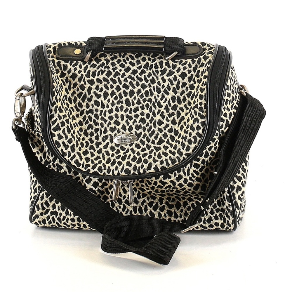 Vintage Diane von Furstenberg Madagascar Bag Animal Print Travel Makeup Cosmetic
